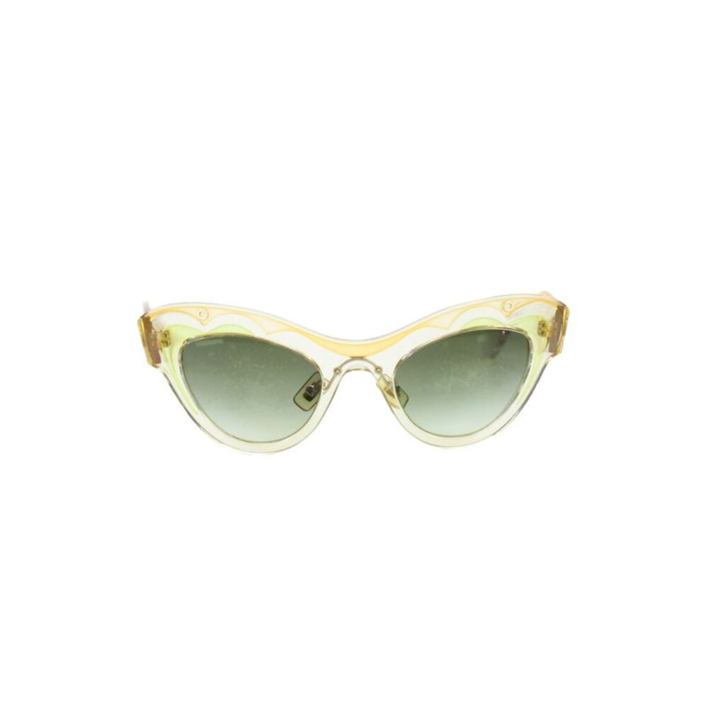 Miu Miu Womens SMU07P 49mm 22mm 145mm Clear Yellow Cat Eye Sunglasses